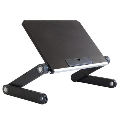 lightweight aluminum laptops cooling stand in lap desk black color